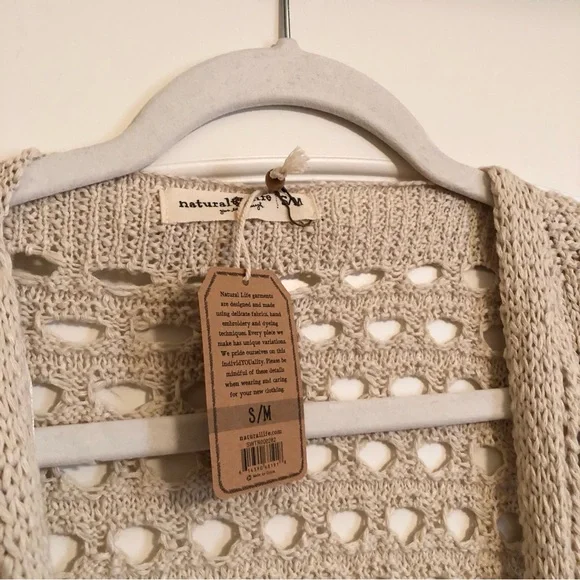 NWT Natural Life Abigail Cardigan Duster Cream S/M - Picture 5 of 6